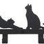 Soporte hierro llaves pared ganchos diseño gato 14.75x5.5x1"