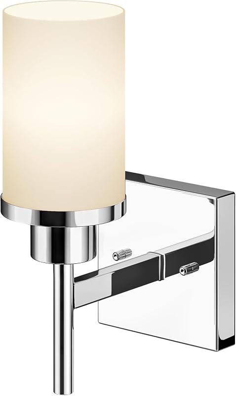 Luz tocador cromo pulido vidrio esmerilado blanco