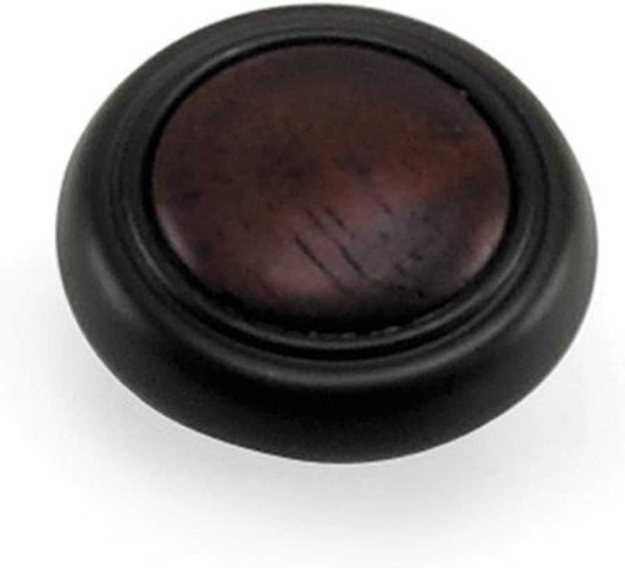 Pomo 1-1/4pulg color negro inserto cereza