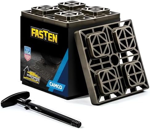 Bloques nivelación autocaravana diseño entrelazado 8.5x8.5