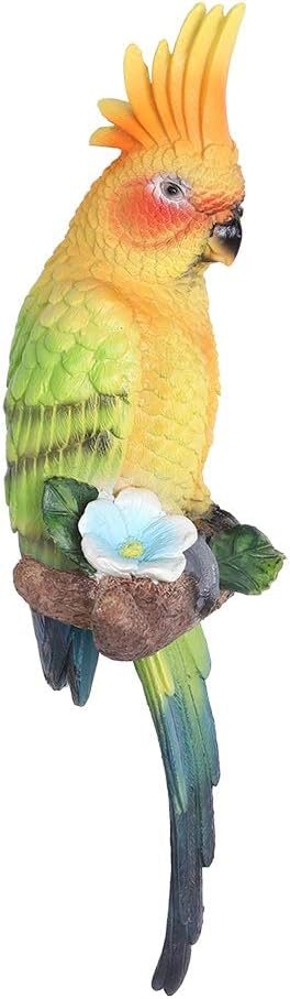 Estatuas colgantes de loro para jardín al aire libre