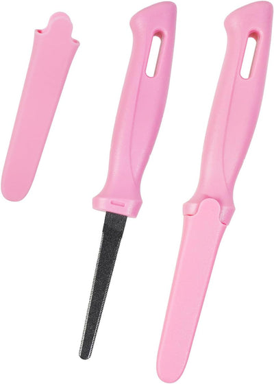 Cortador cartón doble hoja funda protectora antiadherente rosa