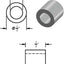 Espaciador aluminio negro 1/2x5/16 pulg sin roscar