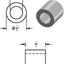 Espaciador aluminio negro 1/2x5/16 pulg redondo liso