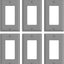 Placa pared decorativa 4.5x2.76pulg gris brillante