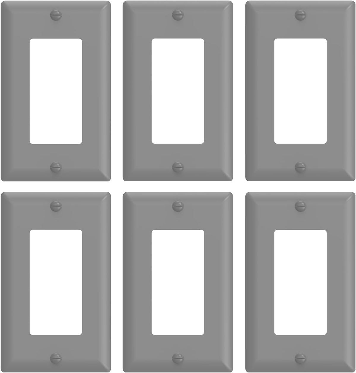 Placa pared decorativa 4.5x2.76pulg gris brillante