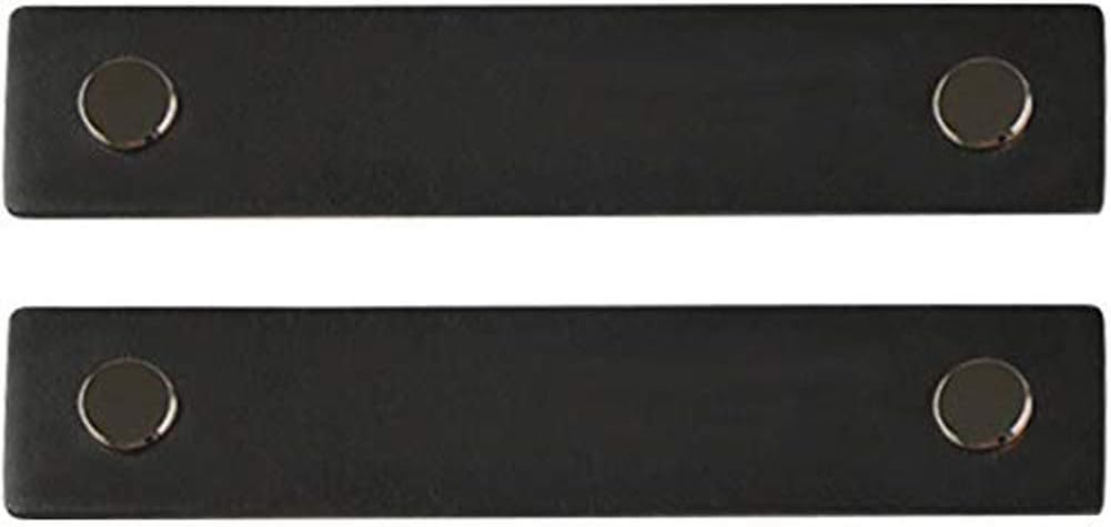 2 Tiradores Cuero Genuino Cajones Armario Cobre Negro 3.78pulg