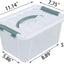 6 Pzas Cajas Plástico Transparente 11x7x5.67"