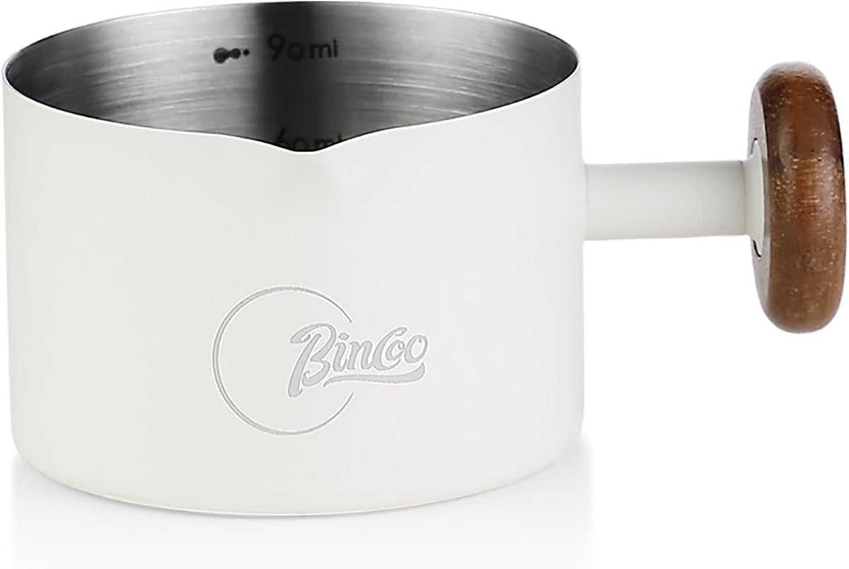 Taza dosificadora acero inox asa escala para espresso