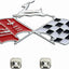 2 Emblemas Metal Impala SS Chevy 61-62 Cromo/rojo