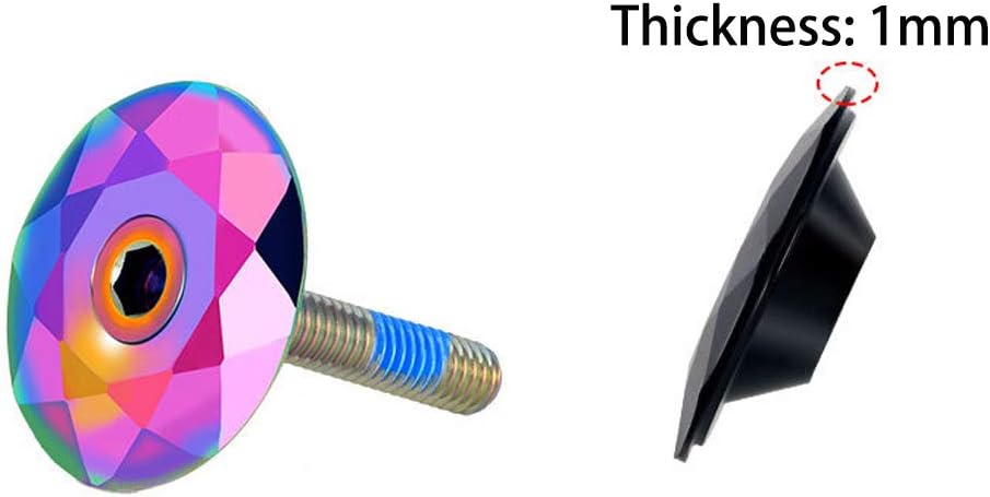 Tapa auriculares bicicleta 1 1/8" aleación arcoíris