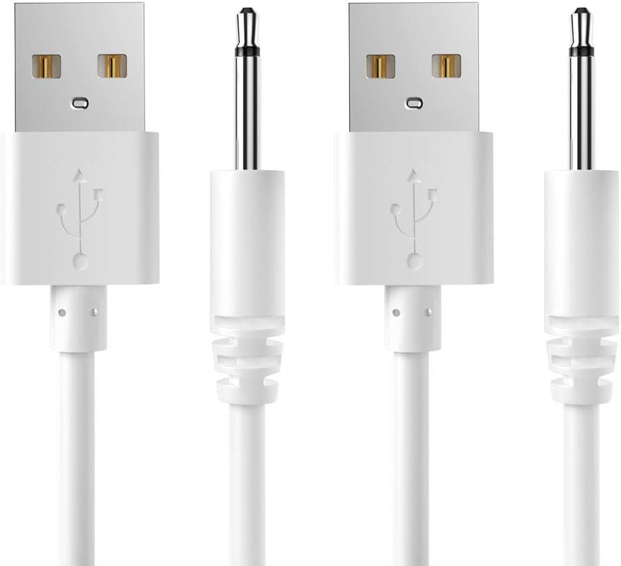 Cable USB DC 2.7pies carga rápida 0.098pulg set 2