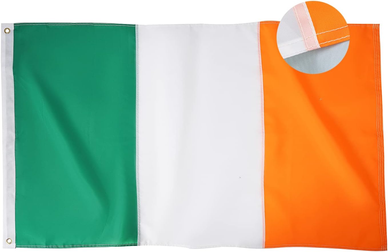 Bandera Irlandesa 4x6ft Color Vibrante 2 Ojales Latón