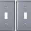 Placa pared interruptor palanca 1 banda acero inox set 2
