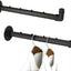 2 Barras Ropa Tubo Industrial 15.7pulg Pared Negro