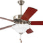 Ventilador techo LED acero cepillado 50pulg doble montaje