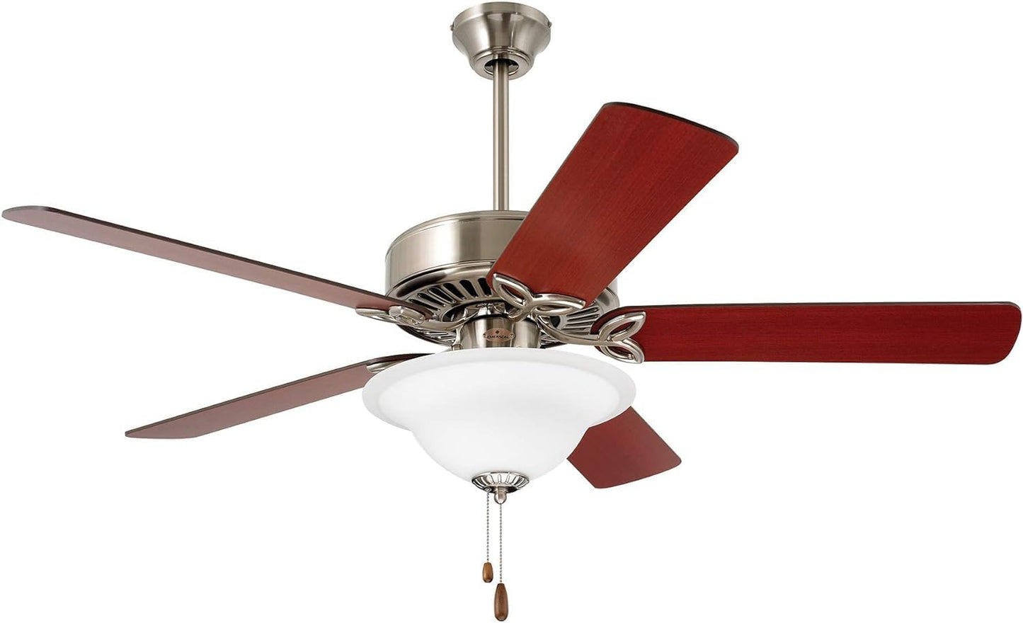 Ventilador techo LED acero cepillado 50pulg doble montaje