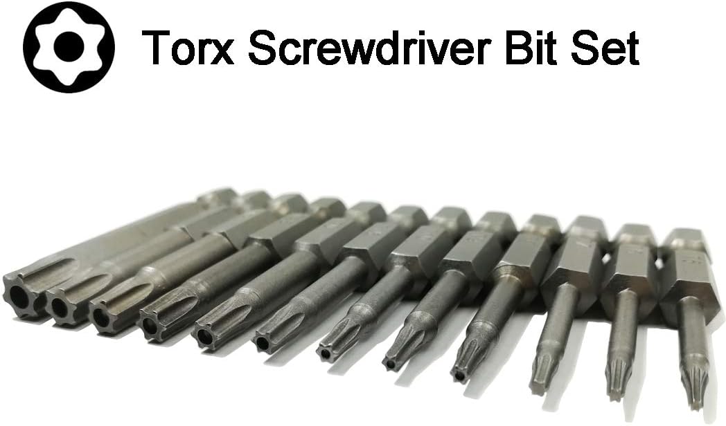 Juego 12 Pzas Puntas Torx T5-T40 2pulg Vástago Hex S2