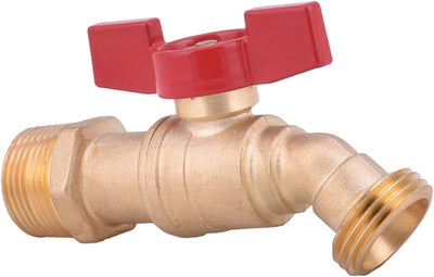 Manguera macho Bibb 3/4" MIP con válvula 1/4 vueltas jardín