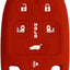 Funda llavero Honda Odyssey silicona 6 botones Rojo