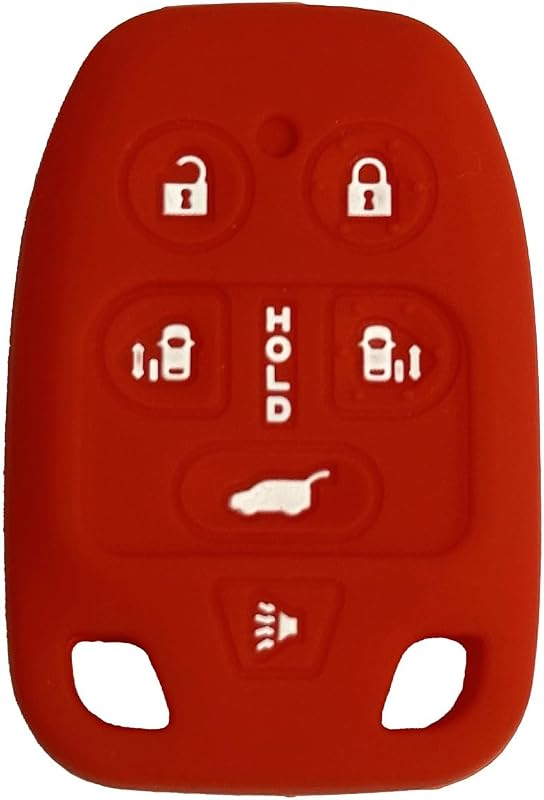 Funda llavero Honda Odyssey silicona 6 botones Rojo