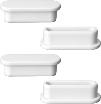 4 fundas goma drenaje fregadero ovaladas blancas reutilizables