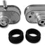 Kit Tapa Válvula PCV Ovalada Aluminio Pulido con Arandelas