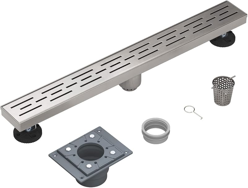 Base drenaje ducha 18" acero inox 304 rejilla cuadrada CUPC