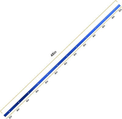 4 Pzas Pista T Carpintería 48pulg Azul Oscuro Aluminio