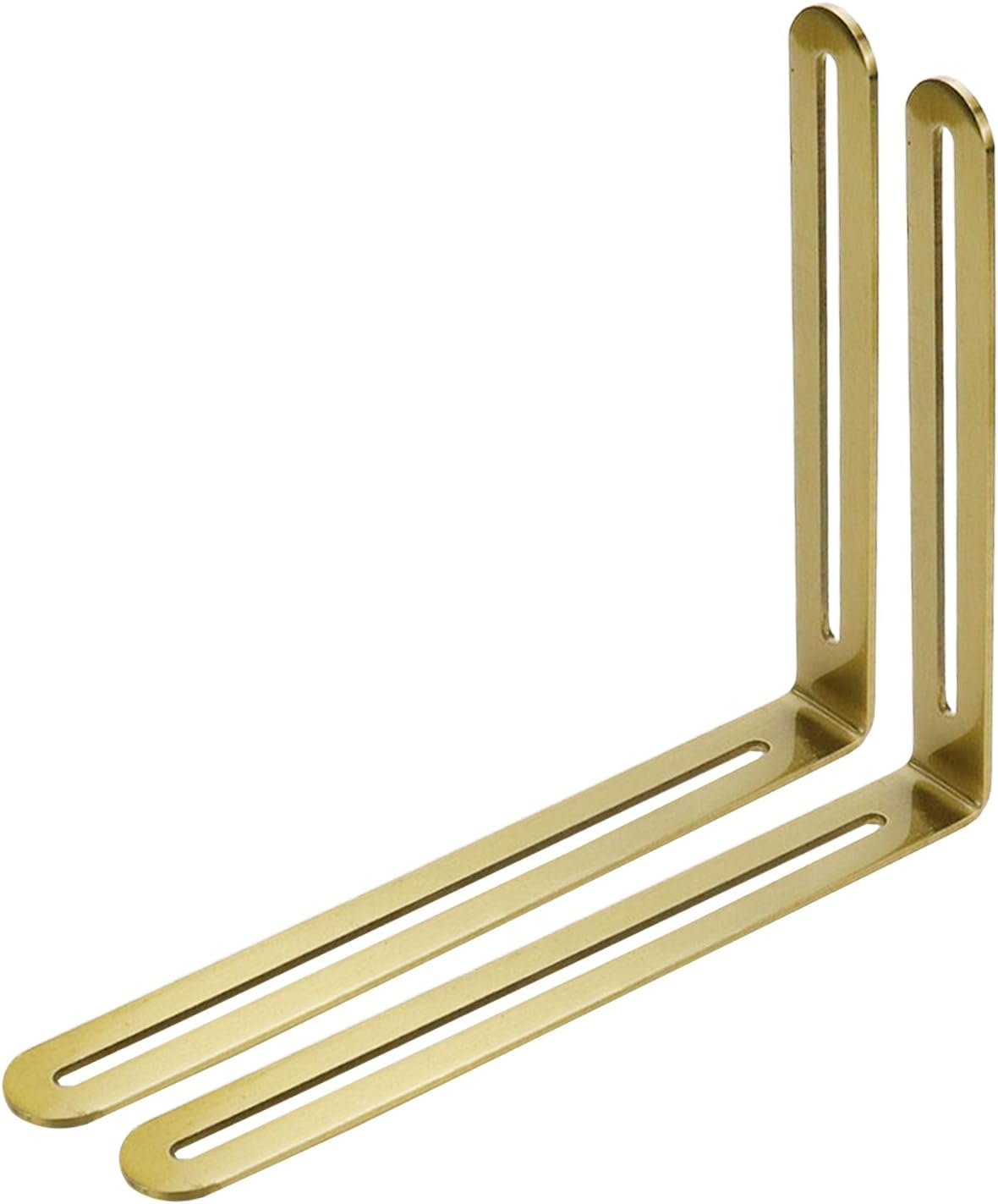 Soportes L acero inox doble ranura 7.87x0.95x6.54"