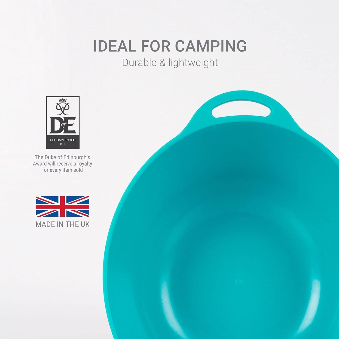 Cuenco unisex para campamento color verde azulado
