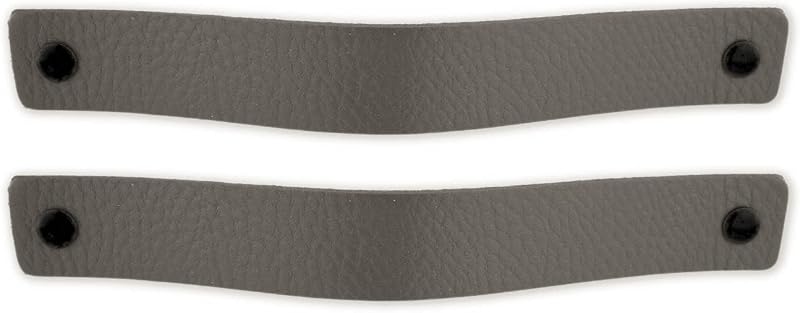 Tiradores cuero cajones gris 2 pzas 7-7/8x1''