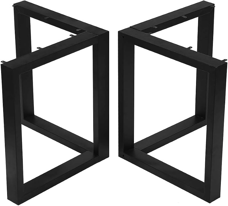 Patas mesa comedor metal 28pulg y hierro forma V negras