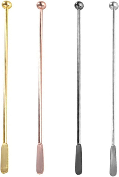 Juego 4 agitadores acero inox 8.2pulg para café cóctel
