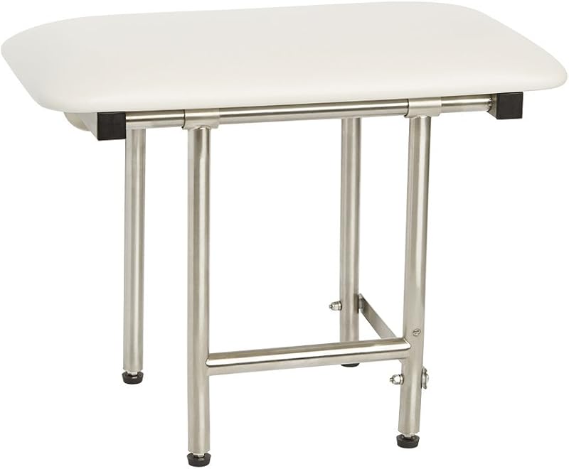Asiento ducha plegable 22x15pulg con cojín blanco ADA