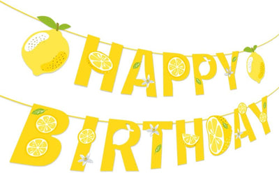 Cartel limón Happy Birthday decoración fiesta limonada