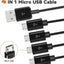 Cable divisor Micro USB 4 en 1 tipo A a 4 MicroUSB 0.5m Negro