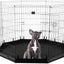 Corral perros plegable metal 24x42pulg puerta tela