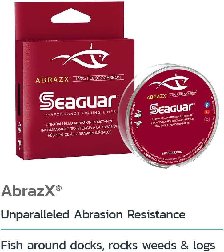 Sedal fluorocarbono resistente agua dulce muelles rocas