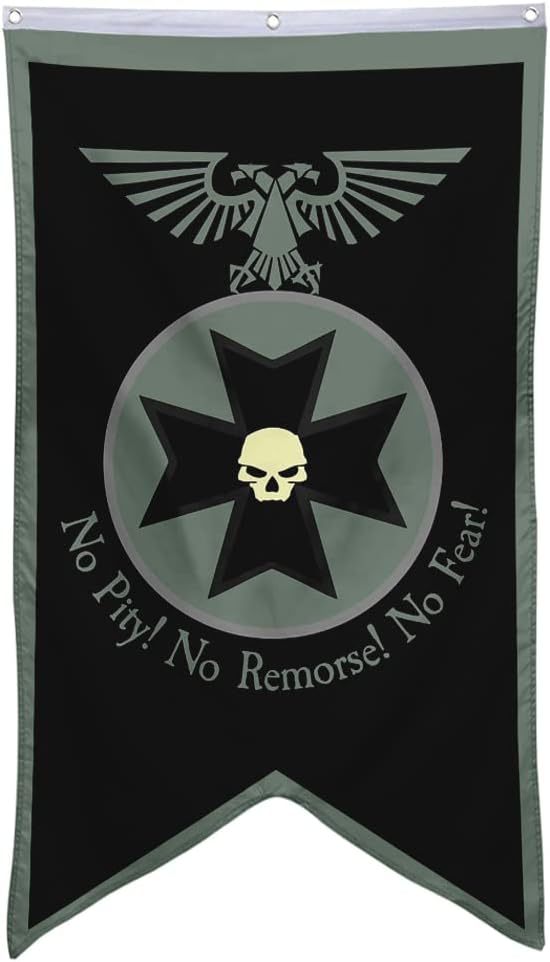 Bandera Templarios Negros 30x50" Decoración Oficina