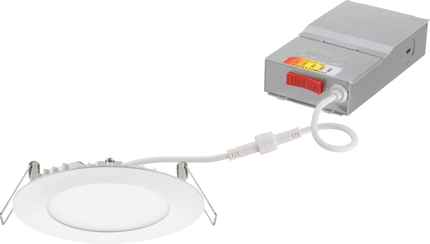 Luces LED empotradas 4pulg redondas 5-en-1 blanco conmutable