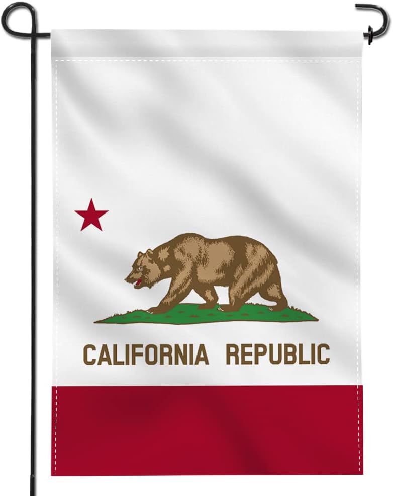 Bandera jardín doble cara California 18x12.5pulg