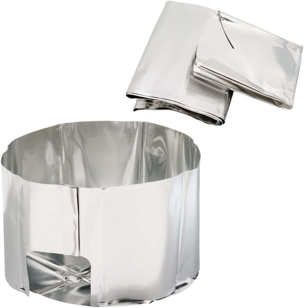 Reflector calor parabrisas estufa camping plateado