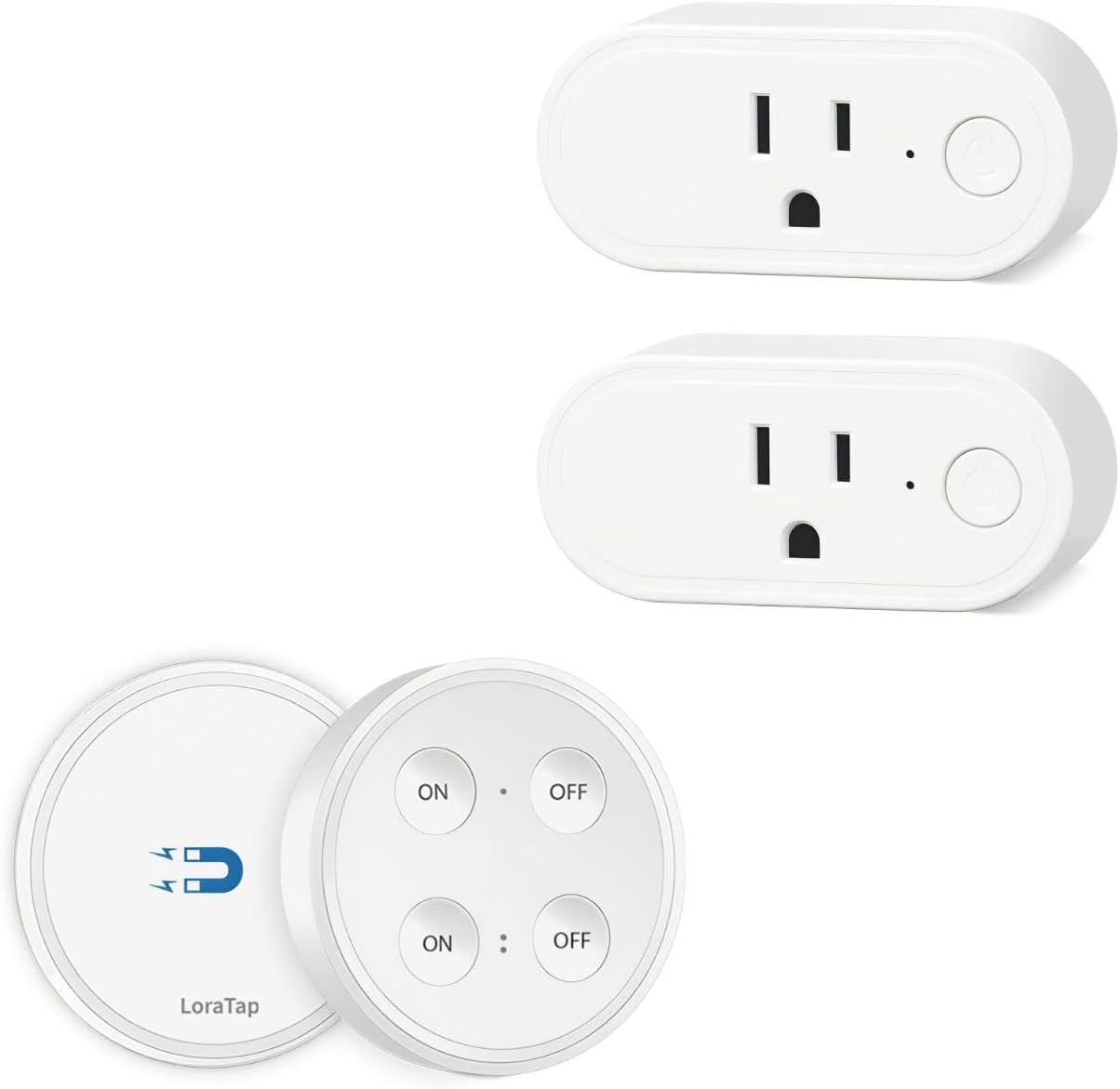 Toma inalámbrica pack 2 base magnética pared 15a 100pies