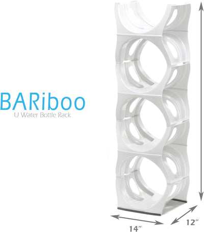 Estante apilable para botellas 5gal polipropileno blanco