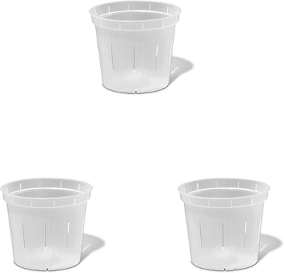 3 Pzas Macetas Orquídea 4" Con Agujeros Transparente