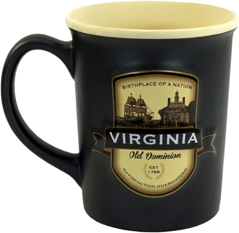 Taza 18oz con emblema Virginia color negro