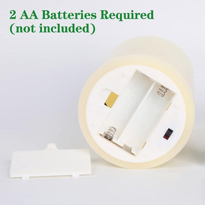 3 Pzas Velas Pilar Sin Llama LED Cera Real 3x4-6pulg