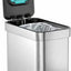 Bote basura 10L acero inox pedal paso plateado