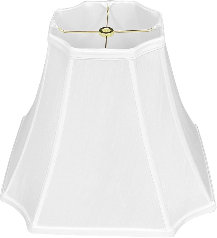 Pantalla tela blanca octogonal para lámpara 6.3x6.3x13x10.8"